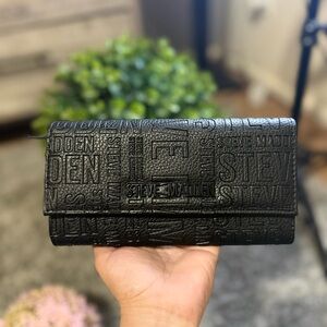 Steve Madden Textured Black Men's Wallet